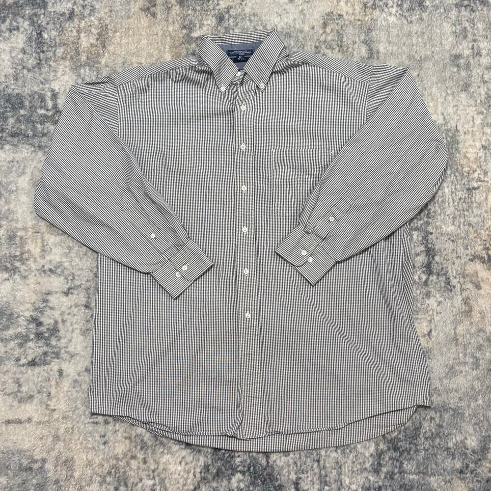 Tommy Hilfiger Men's Long Sleeve Button Down Shirt Size 16.5 32-33 Plaid